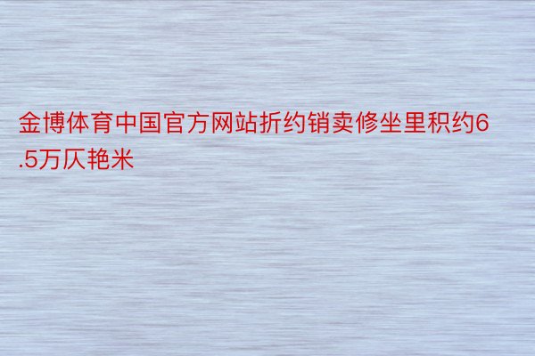 金博体育中国官方网站折约销卖修坐里积约6.5万仄艳米