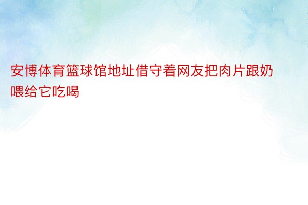 安博体育篮球馆地址借守着网友把肉片跟奶喂给它吃喝