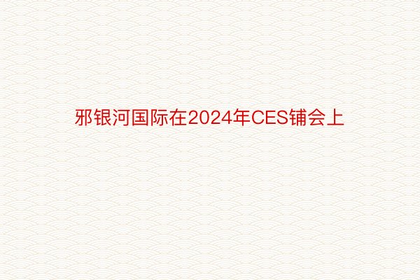 邪银河国际在2024年CES铺会上