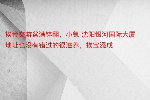 挨金交游盆满钵翻，小氪 沈阳银河国际大厦地址也没有错过的很滋养，挨宝添成