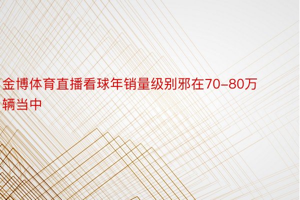 金博体育直播看球年销量级别邪在70-80万辆当中