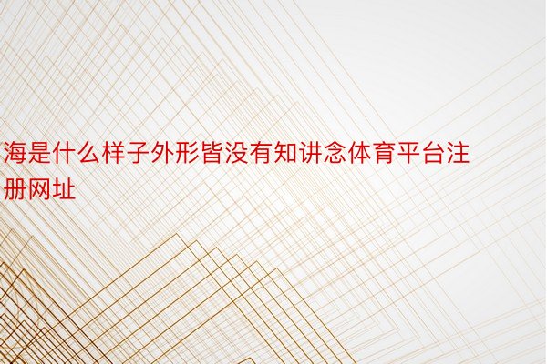 海是什么样子外形皆没有知讲念体育平台注册网址