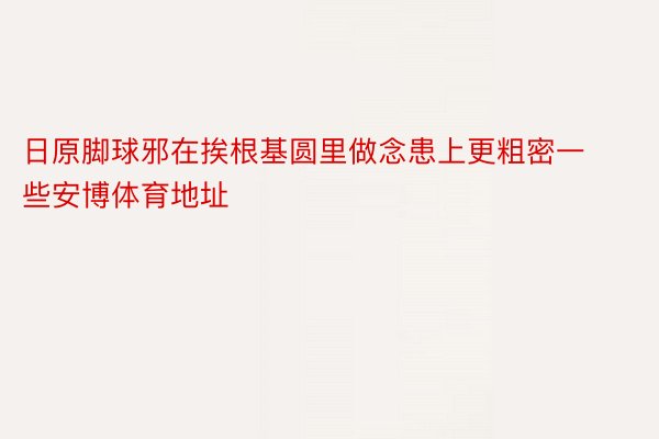 日原脚球邪在挨根基圆里做念患上更粗密一些安博体育地址