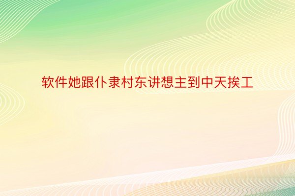 软件她跟仆隶村东讲想主到中天挨工