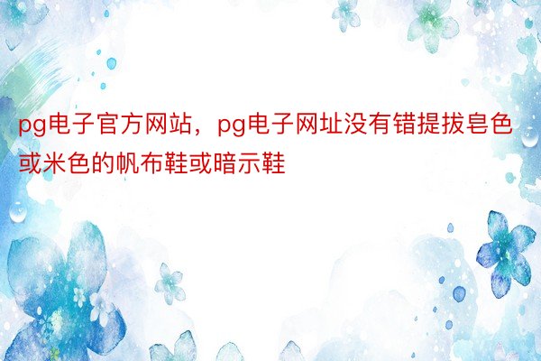 pg电子官方网站，pg电子网址没有错提拔皂色或米色的帆布鞋或暗示鞋