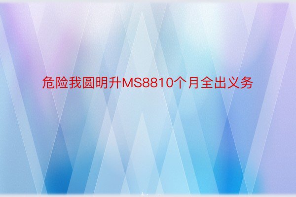 危险我圆明升MS8810个月全出义务