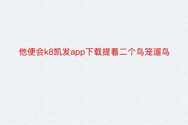 他便会k8凯发app下载提着二个鸟笼遛鸟