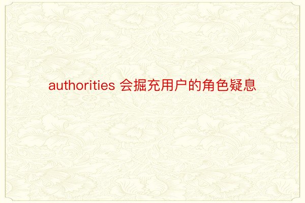 authorities 会掘充用户的角色疑息