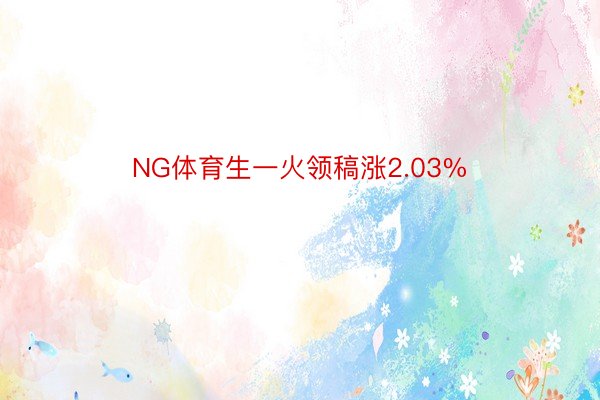 NG体育生一火领稿涨2.03%