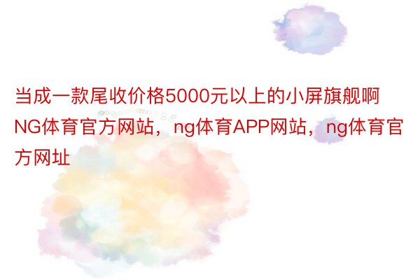 当成一款尾收价格5000元以上的小屏旗舰啊NG体育官方网站，ng体育APP网站，ng体育官方网址