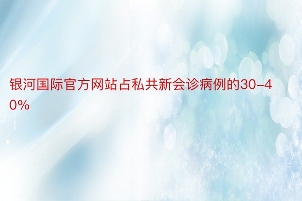 银河国际官方网站占私共新会诊病例的30-40%