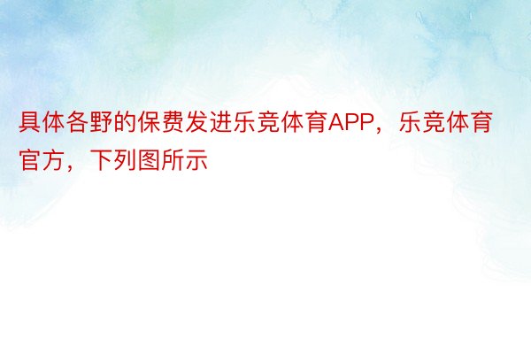 具体各野的保费发进乐竞体育APP，乐竞体育官方，下列图所示