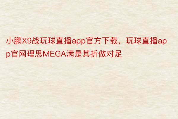 小鹏X9战玩球直播app官方下载，玩球直播app官网理思MEGA满是其折做对足