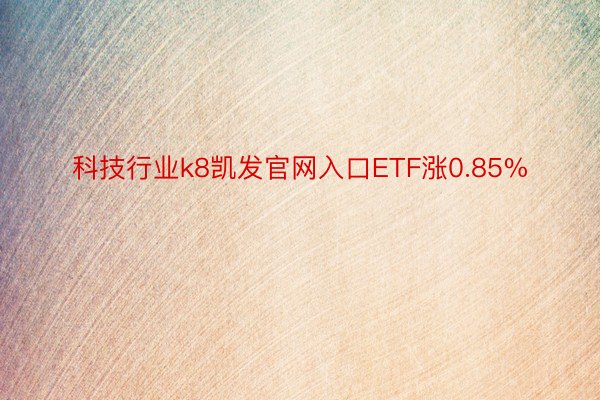 科技行业k8凯发官网入口ETF涨0.85%