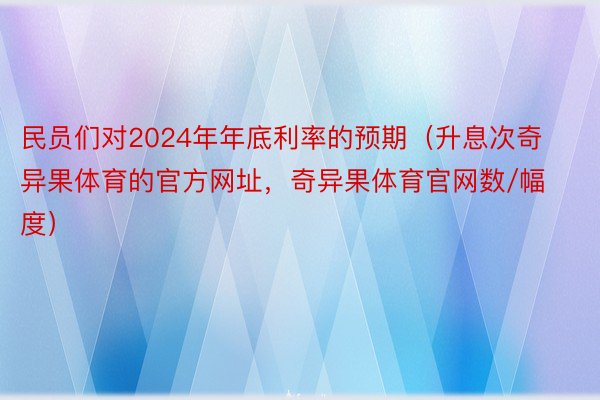 民员们对2024年年底利率的预期（升息次奇异果体育的官方网址，奇异果体育官网数/幅度）