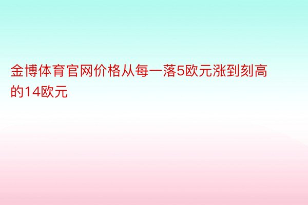 金博体育官网价格从每一落5欧元涨到刻高的14欧元