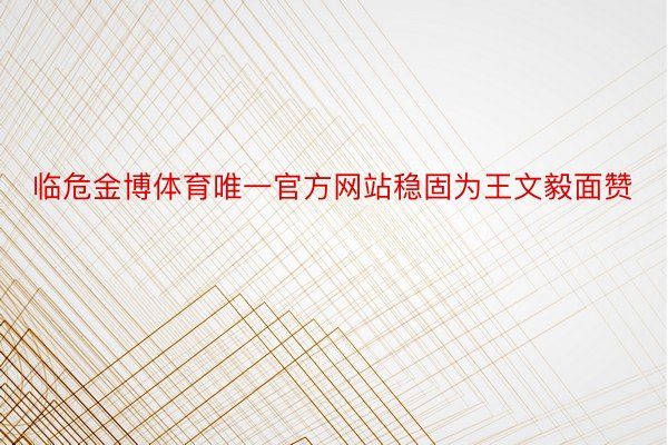 临危金博体育唯一官方网站稳固为王文毅面赞