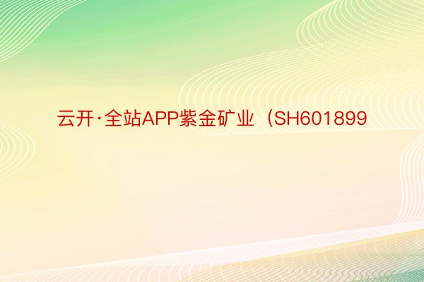 云开·全站APP紫金矿业（SH601899