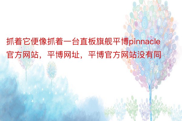 抓着它便像抓着一台直板旗舰平博pinnacle官方网站，平博网址，平博官方网站没有同