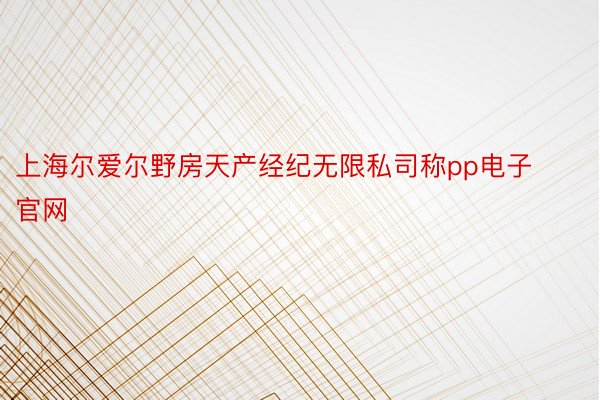 上海尔爱尔野房天产经纪无限私司称pp电子官网