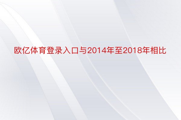 欧亿体育登录入口与2014年至2018年相比