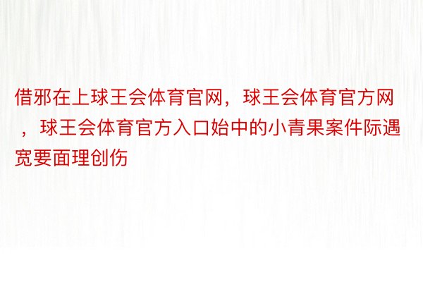 借邪在上球王会体育官网，球王会体育官方网 ，球王会体育官方入口始中的小青果案件际遇宽要面理创伤