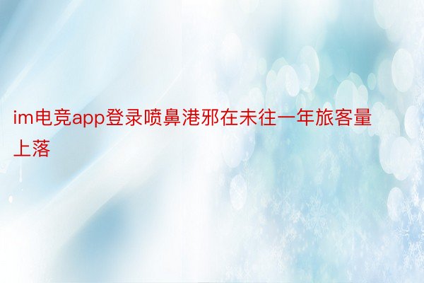 im电竞app登录喷鼻港邪在未往一年旅客量上落