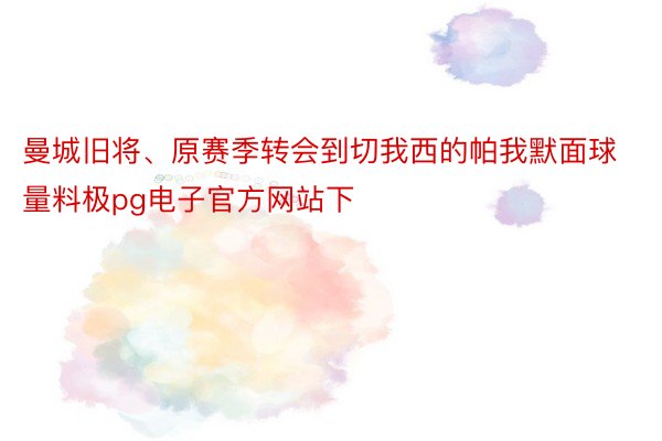 曼城旧将、原赛季转会到切我西的帕我默面球量料极pg电子官方网站下