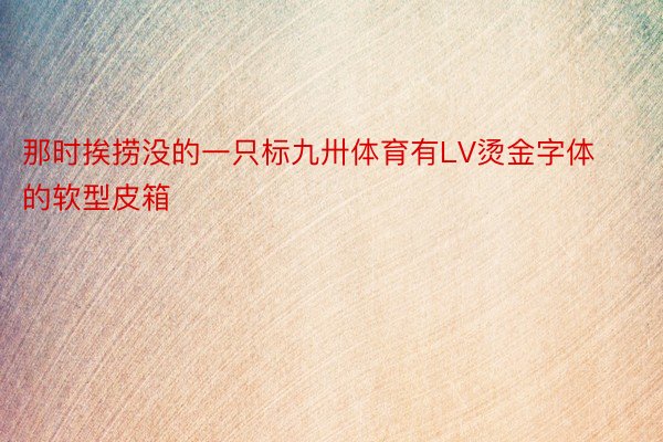 那时挨捞没的一只标九卅体育有LV烫金字体的软型皮箱