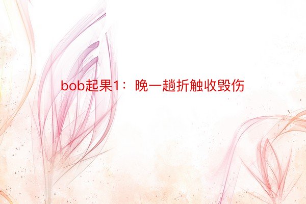 bob起果1：晚一趟折触收毁伤