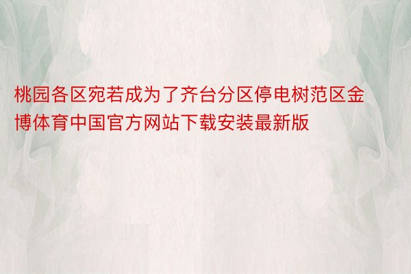 桃园各区宛若成为了齐台分区停电树范区金博体育中国官方网站下载安装最新版