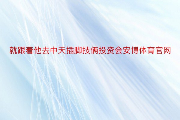 就跟着他去中天插脚技俩投资会安博体育官网