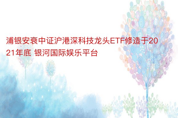 浦银安衰中证沪港深科技龙头ETF修造于2021年底 银河国际娱乐平台