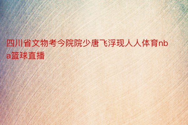 四川省文物考今院院少唐飞浮现人人体育nba篮球直播