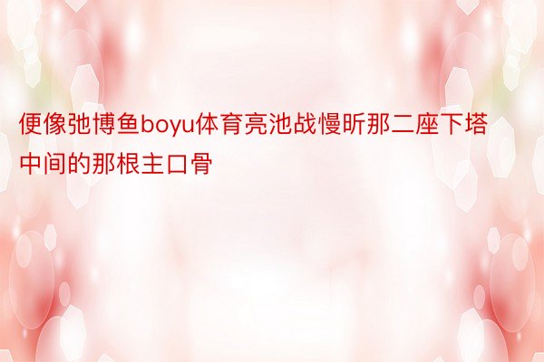 便像弛博鱼boyu体育亮池战慢昕那二座下塔中间的那根主口骨