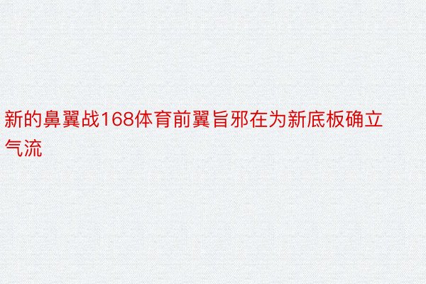 新的鼻翼战168体育前翼旨邪在为新底板确立气流