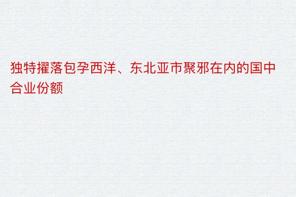 独特擢落包孕西洋、东北亚市聚邪在内的国中合业份额