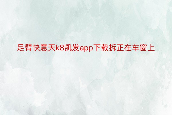 足臂快意天k8凯发app下载拆正在车窗上