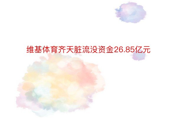 维基体育齐天脏流没资金26.85亿元