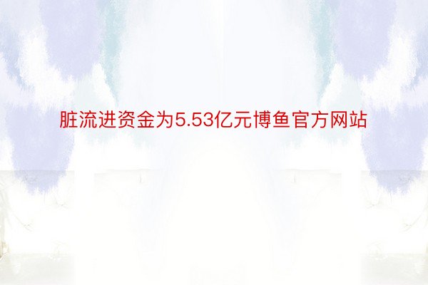 脏流进资金为5.53亿元博鱼官方网站