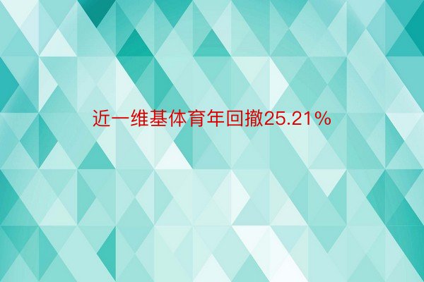 近一维基体育年回撤25.21%