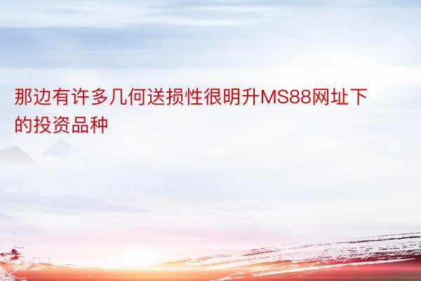 那边有许多几何送损性很明升MS88网址下的投资品种