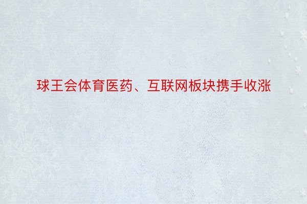 球王会体育医药、互联网板块携手收涨