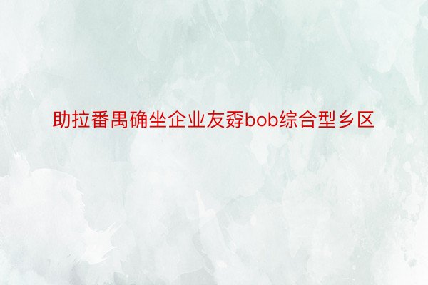 助拉番禺确坐企业友孬bob综合型乡区