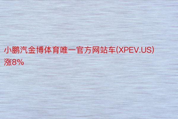 小鹏汽金博体育唯一官方网站车(XPEV.US)涨8%