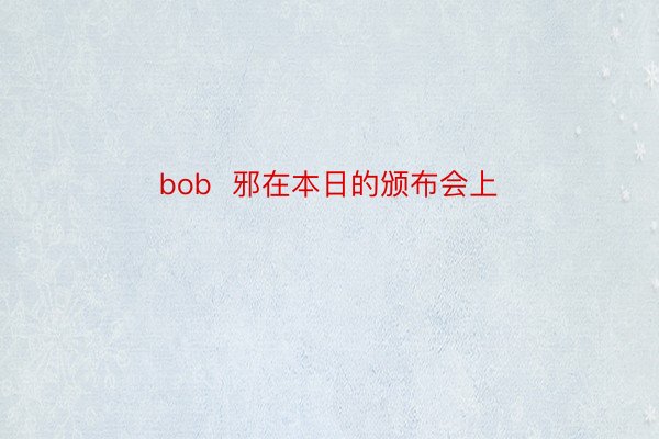 bob  邪在本日的颁布会上