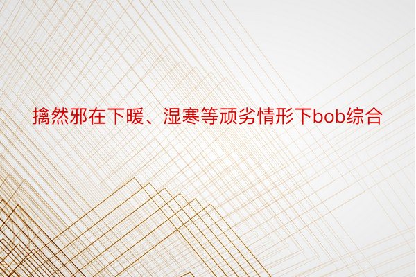 擒然邪在下暖、湿寒等顽劣情形下bob综合